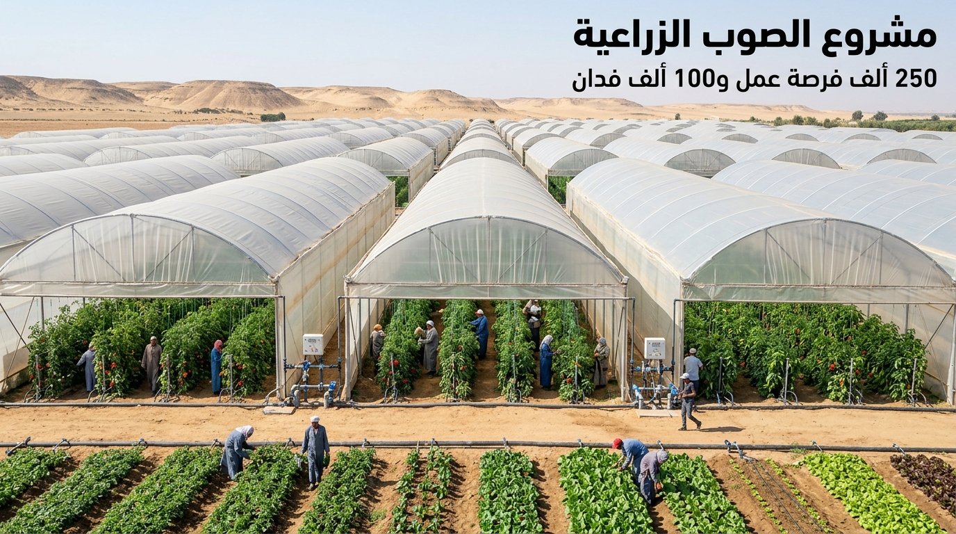 مشروع الصوب الزراعية يستهدف توفير 250 ألف فرصة عمل ضمن خطة التنمية 2026-2027