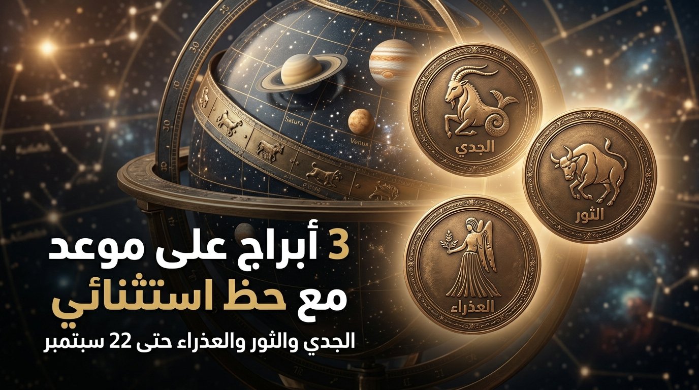 3 أبراج على موعد مع حظ استثنائي حتى نهاية موسم العذراء.. الجدي والثور والعذراء في المقدمة
